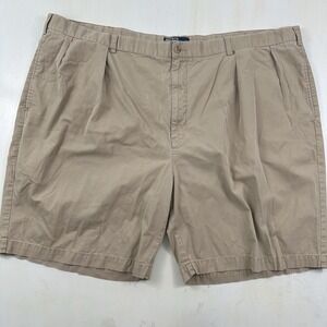 Polo Ralph Lauren Mens 50B TYLER 9" Pleated Khaki Chino Shorts Baggy Tag 52B Y2K